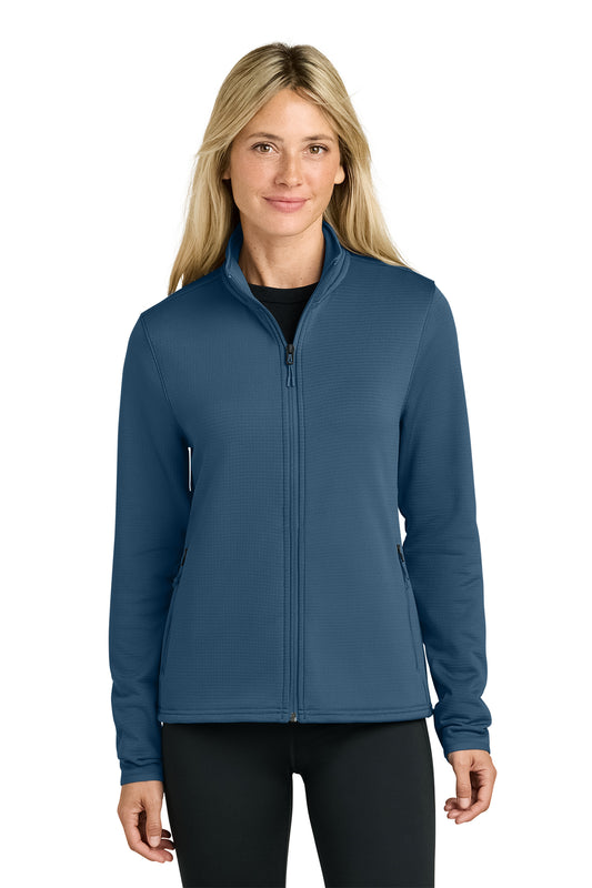 The North Face Women’s Aim Full-Zip Fleece Jacket in Shady Blue, style NF0A8FQJ