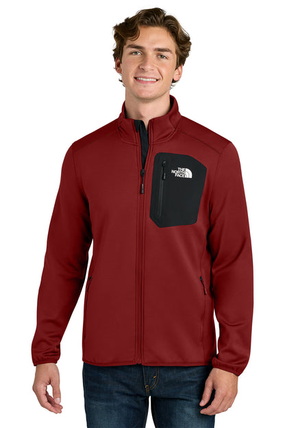 The North Face Dove Creek Full-Zip Fleece Jacket in Cardinal Red, style NF0A8FQN