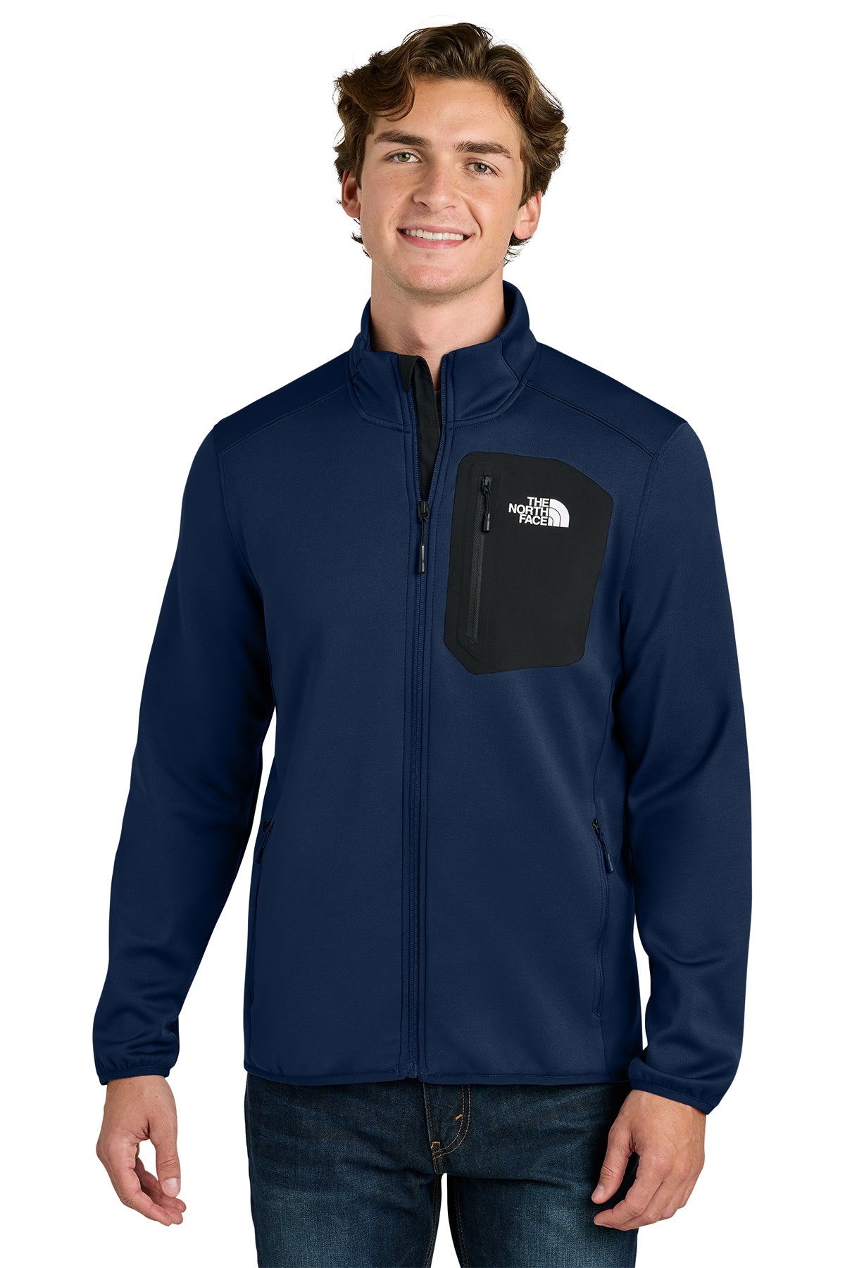 The North Face Dove Creek Full-Zip Fleece Jacket in Lunar Blue, style NF0A8FQN