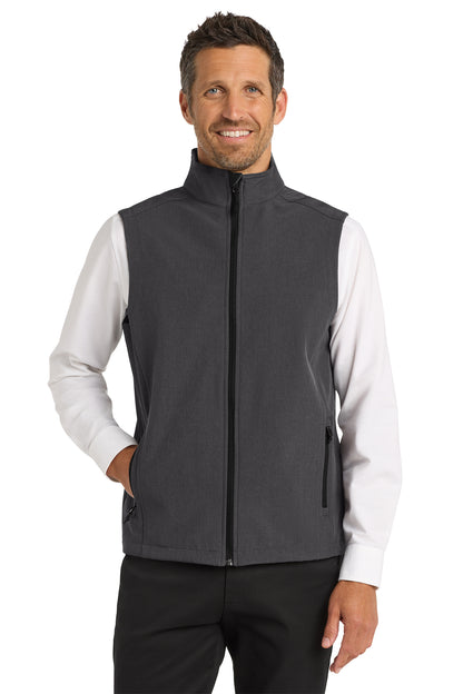 Port Authority J325 Core Soft Shell Vest in Black Charcoal Heather