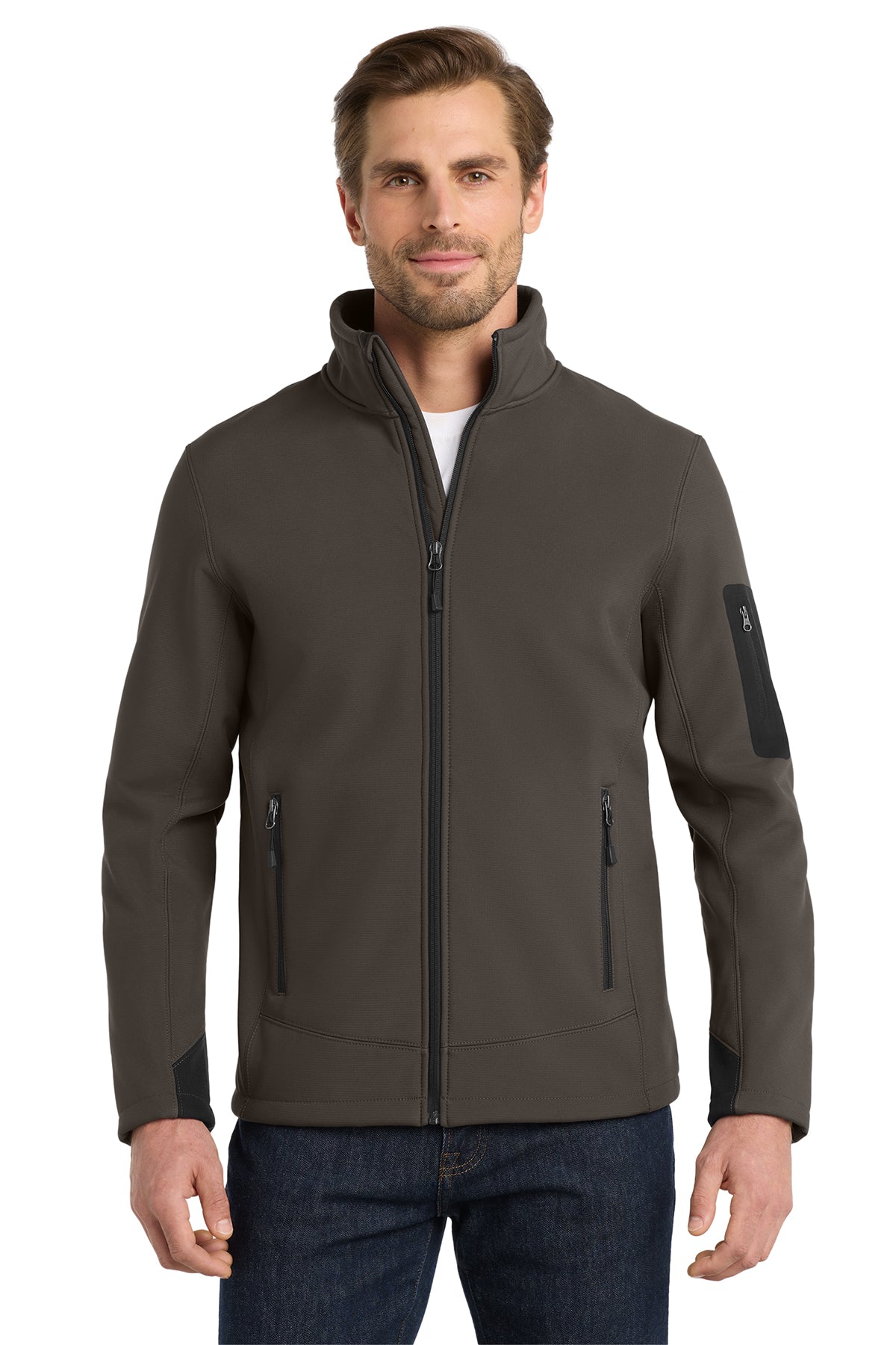 Eddie Bauer Rugged Ripstop Soft Shell Jacket in Canteen Grey, style EB534