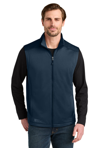 Eddie Bauer Smooth Mid Layer Fleece Vest in River Blue Navy, style EB2560