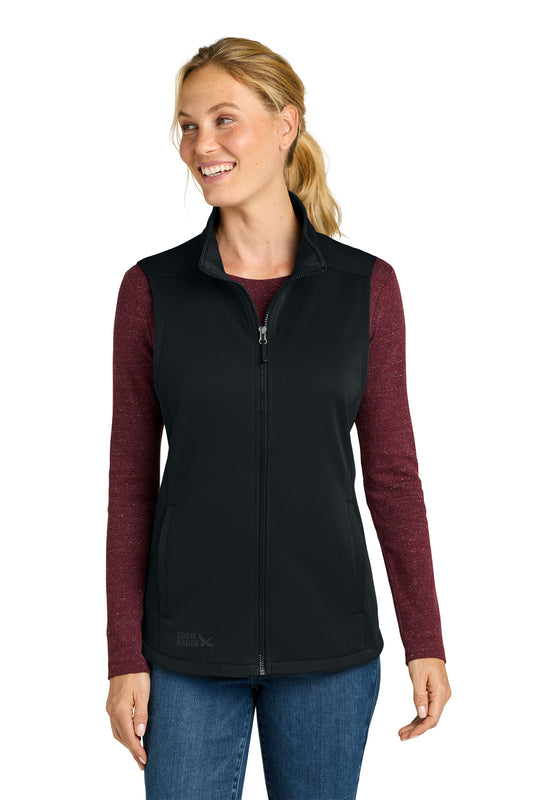 Eddie Bauer Women’s Smooth Mid Layer Fleece Vest in Black, style EB2570