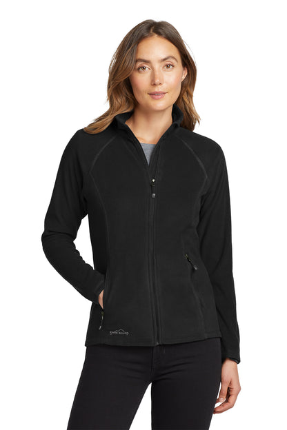 Eddie Bauer Women's Full-Zip Microfleece Jacket in Black, style EB225