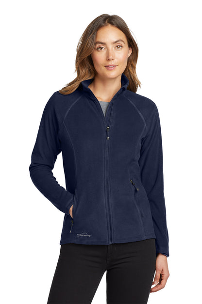 Eddie Bauer Women's Full-Zip Microfleece Jacket in Navy, style EB225