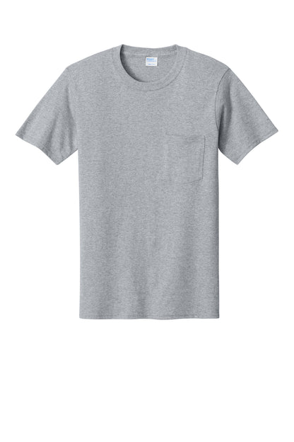 Port & Company Core Cotton Pocket Tee PC54P in Athletic Heather