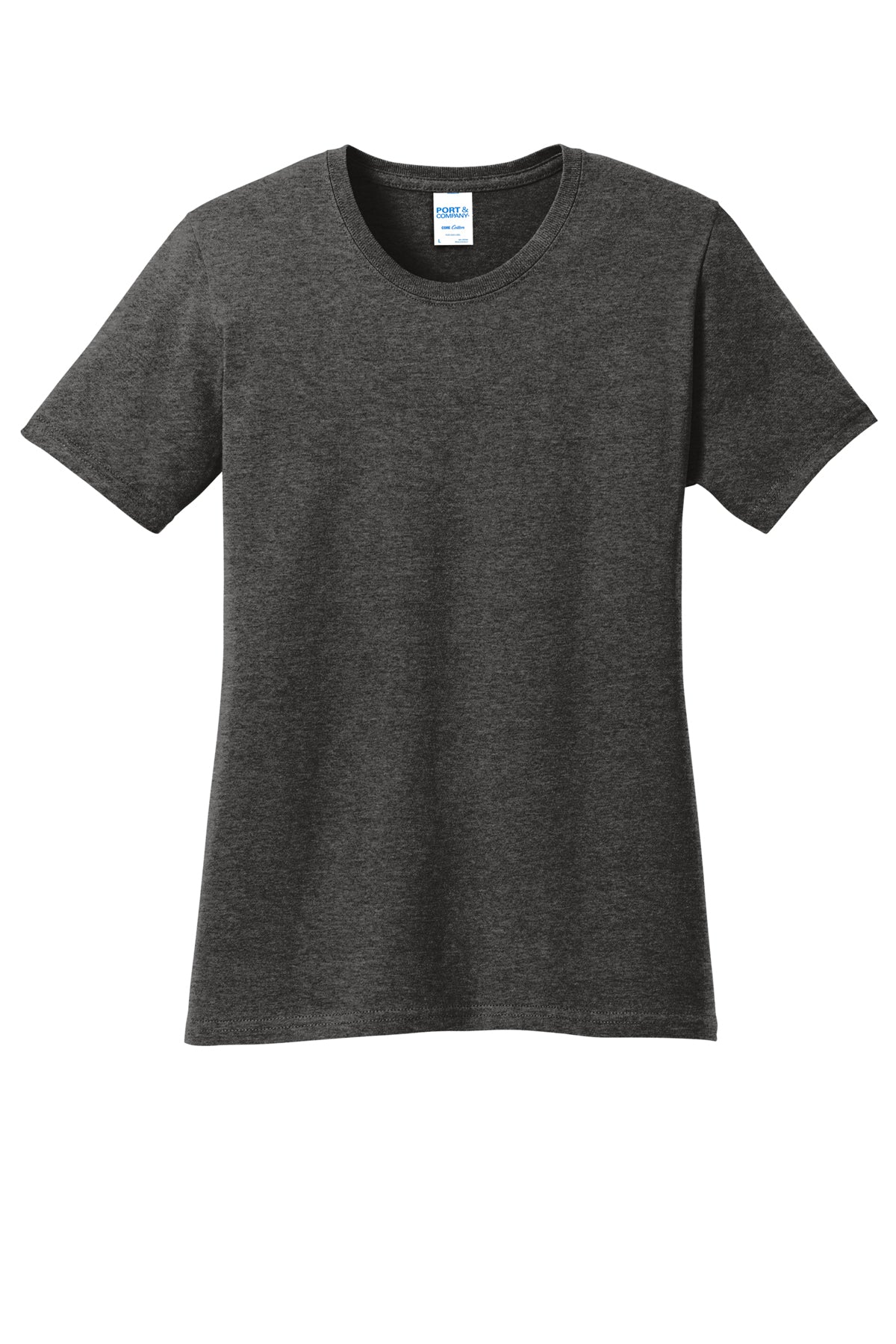 Port & Company Women's Core Cotton Tee LPC54 in Dark Heather Grey