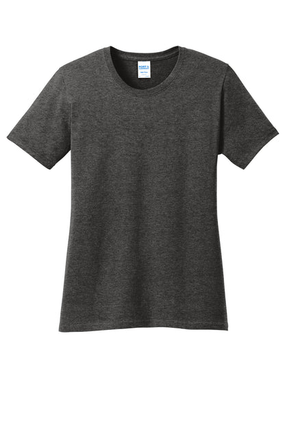 Port & Company Women's Core Cotton Tee LPC54 in Dark Heather Grey