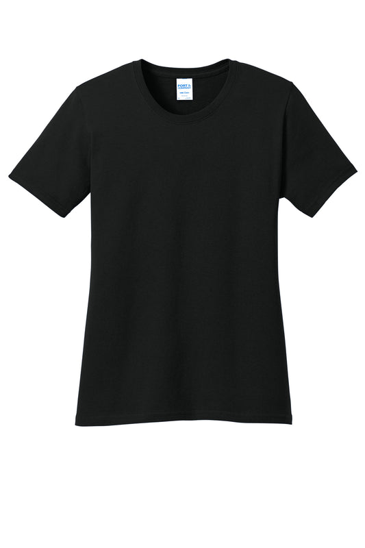 Port & Company Women's Core Cotton Tee LPC54 in Jet Black