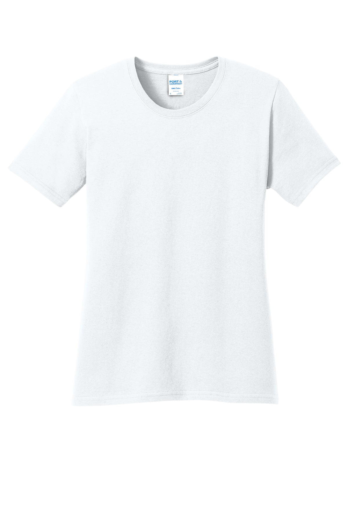 Port & Company Women's Core Cotton Tee LPC54 in White