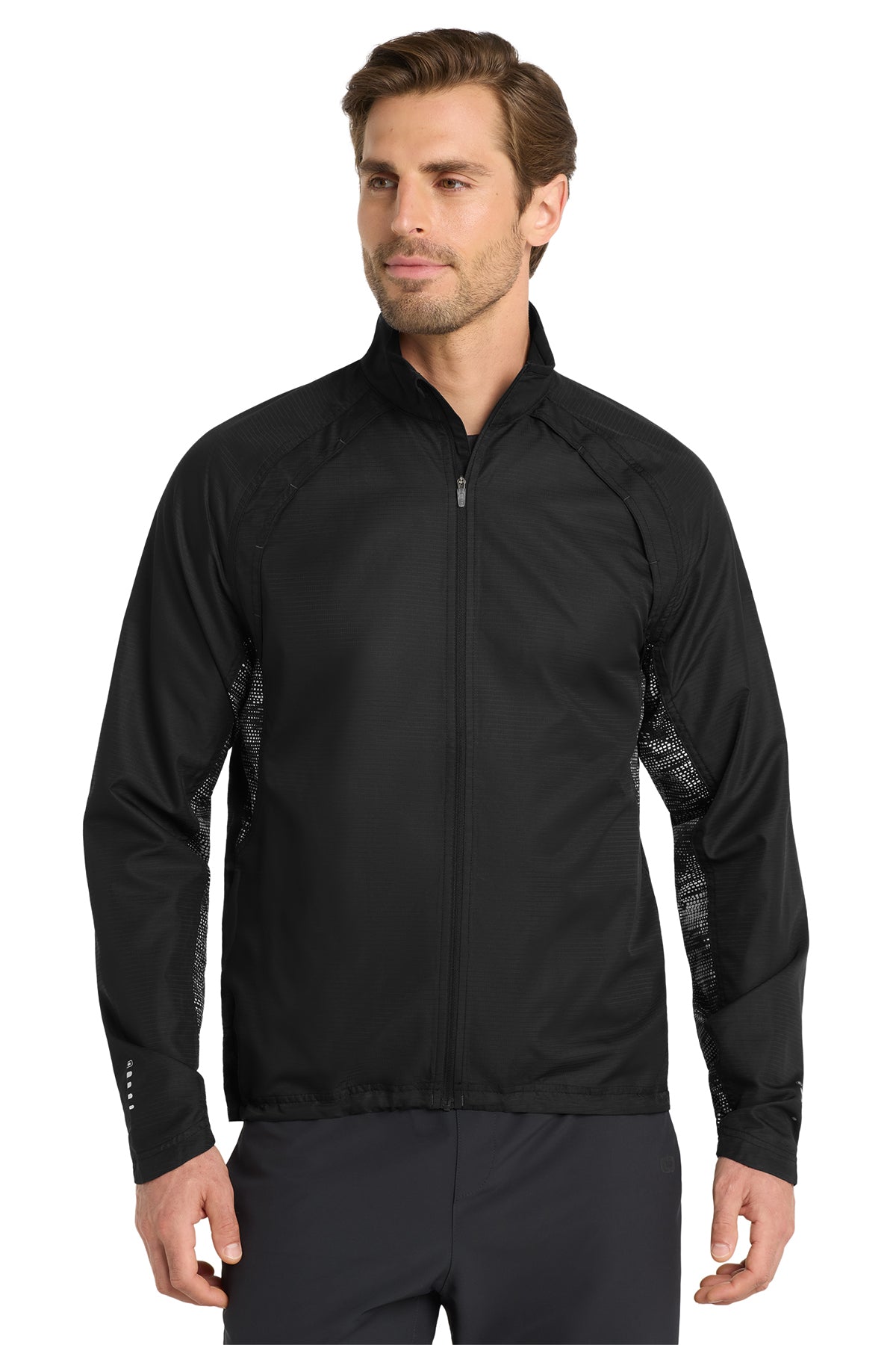 OGIO Trainer Jacket in Blacktop/ Black/ Reflective, style OE710