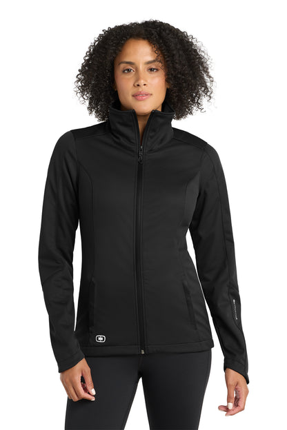 OGIO Women's Crux Soft Shell in Blacktop, style LOE720