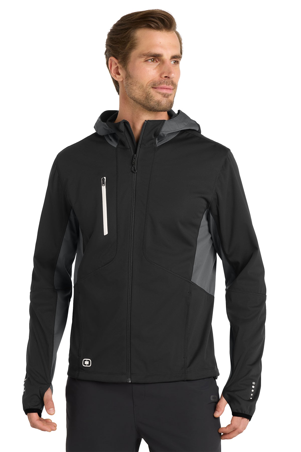 OGIO Pivot Soft Shell in Blacktop/ Gear Grey, style OE721