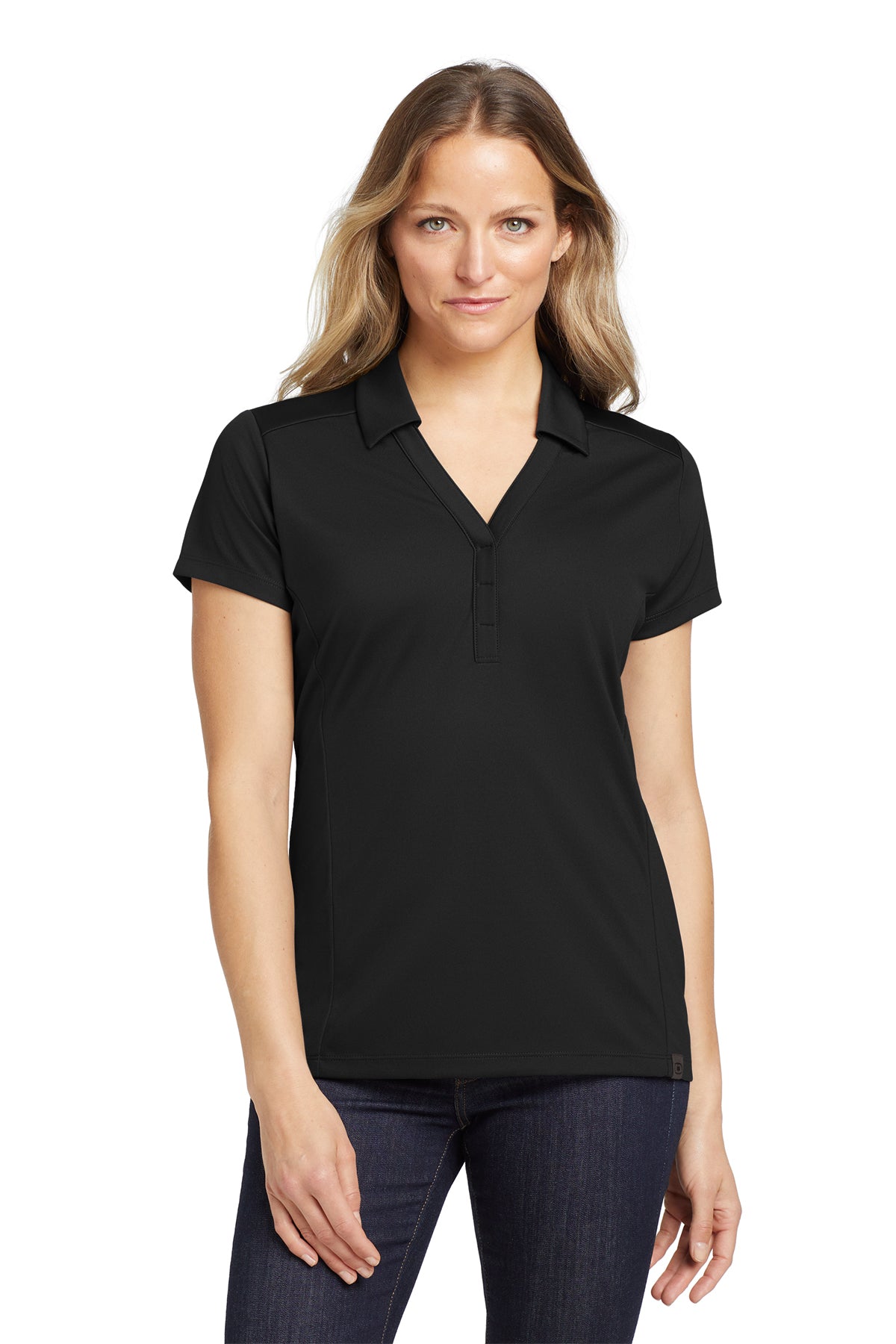 OGIO Women's Framework Polo in Blacktop, style LOG125