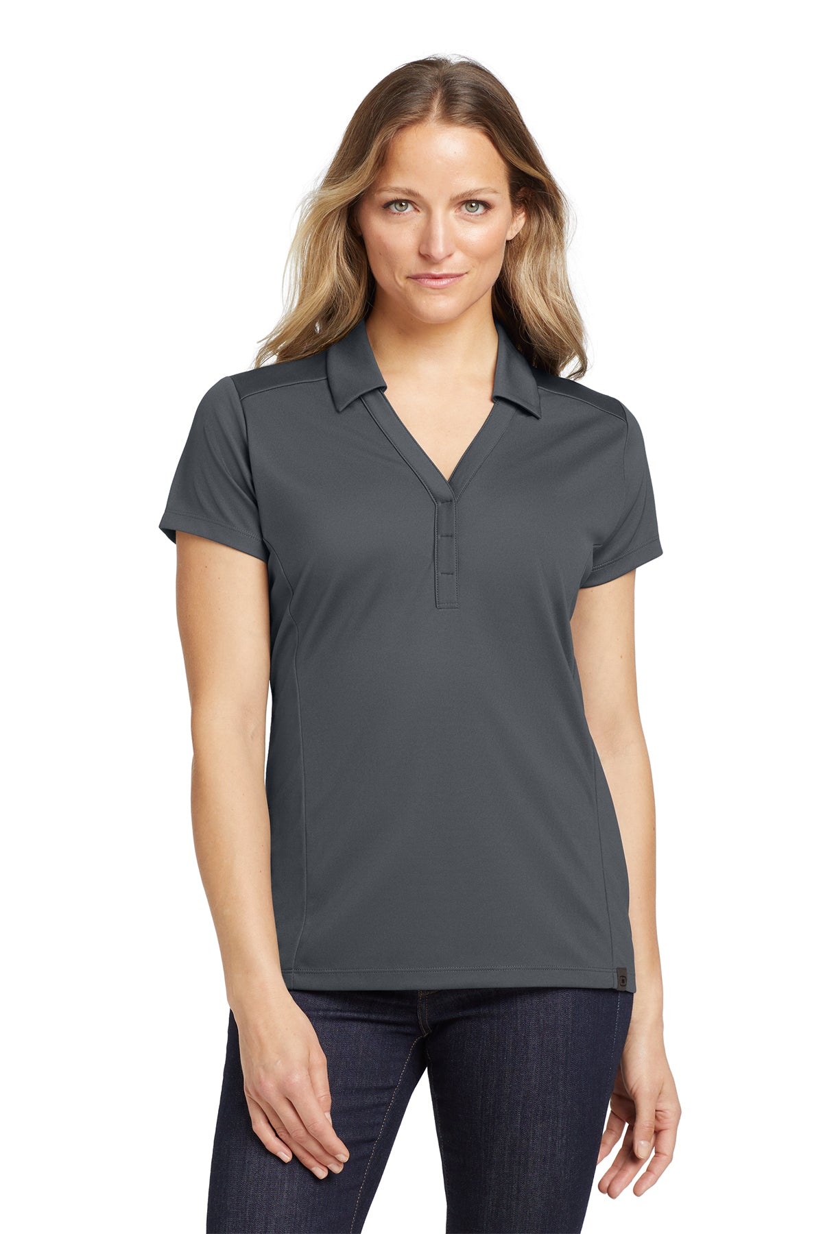 OGIO Women's Framework Polo in Diesel Grey, style LOG125
