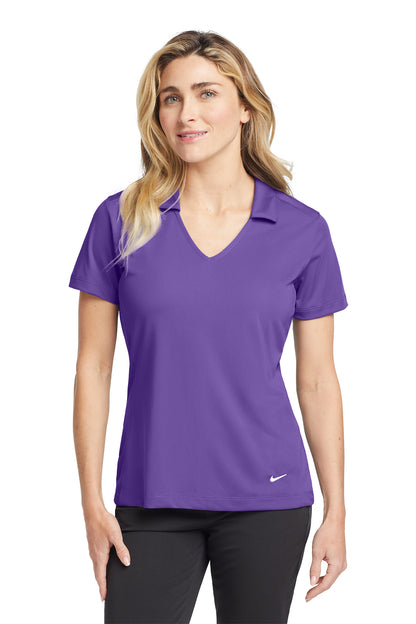 Nike Women's Dri-FIT Vertical Mesh Polo in Court Purple, style 637165