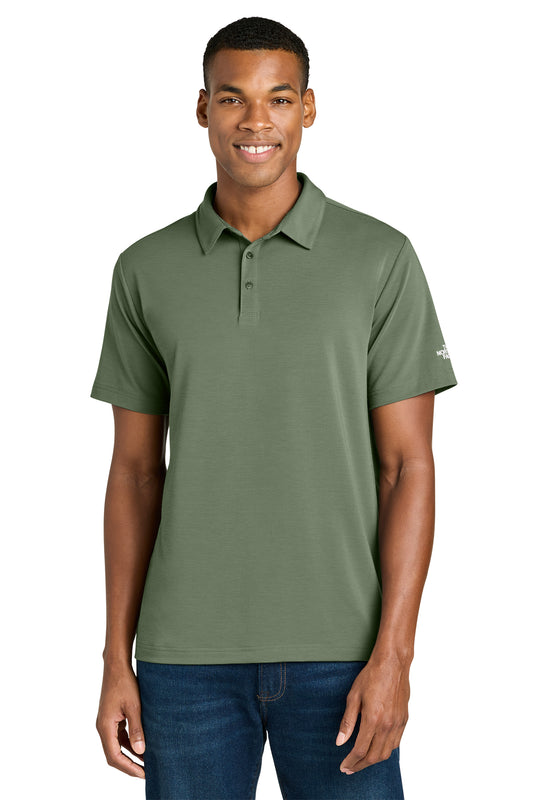 The North Face Canyon Crest Polo in Bark Mist Green, style NF0A8GE0