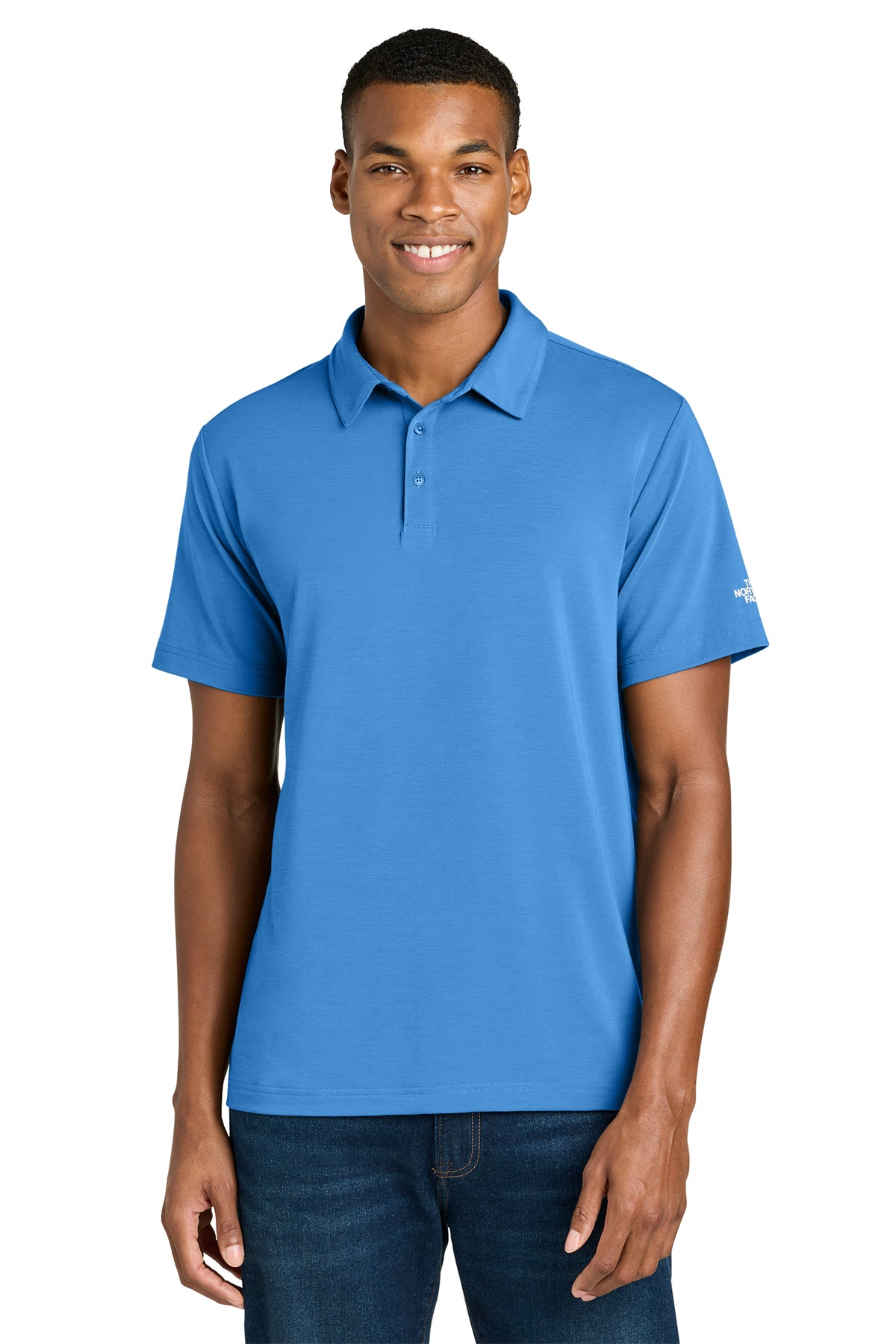 The North Face Canyon Crest Polo in Marina Blue, style NF0A8GE0