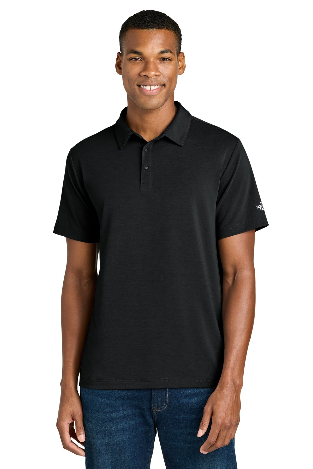 The North Face Canyon Crest Polo in TNF Black, style NF0A8GE0