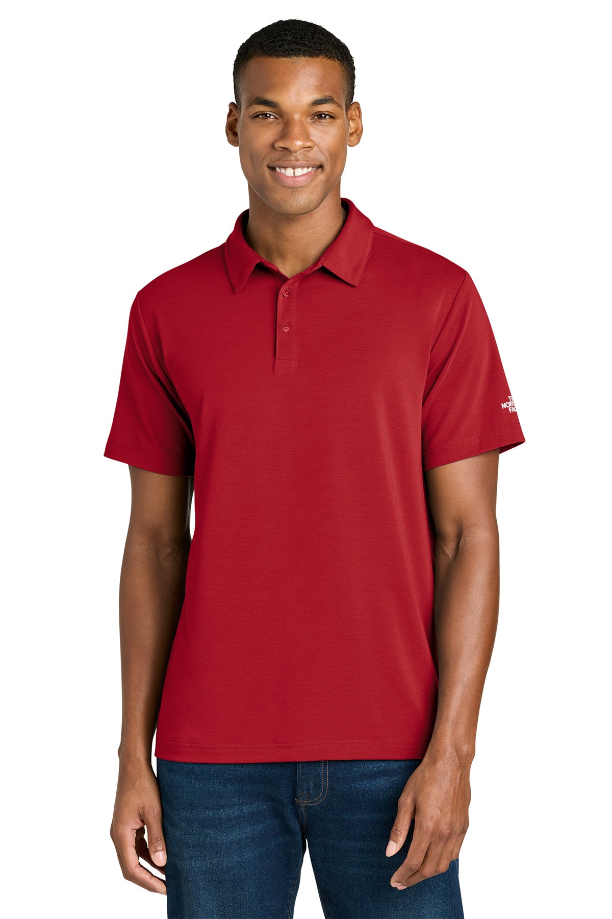 The North Face Canyon Crest Polo in TNF Red, style NF0A8GE0