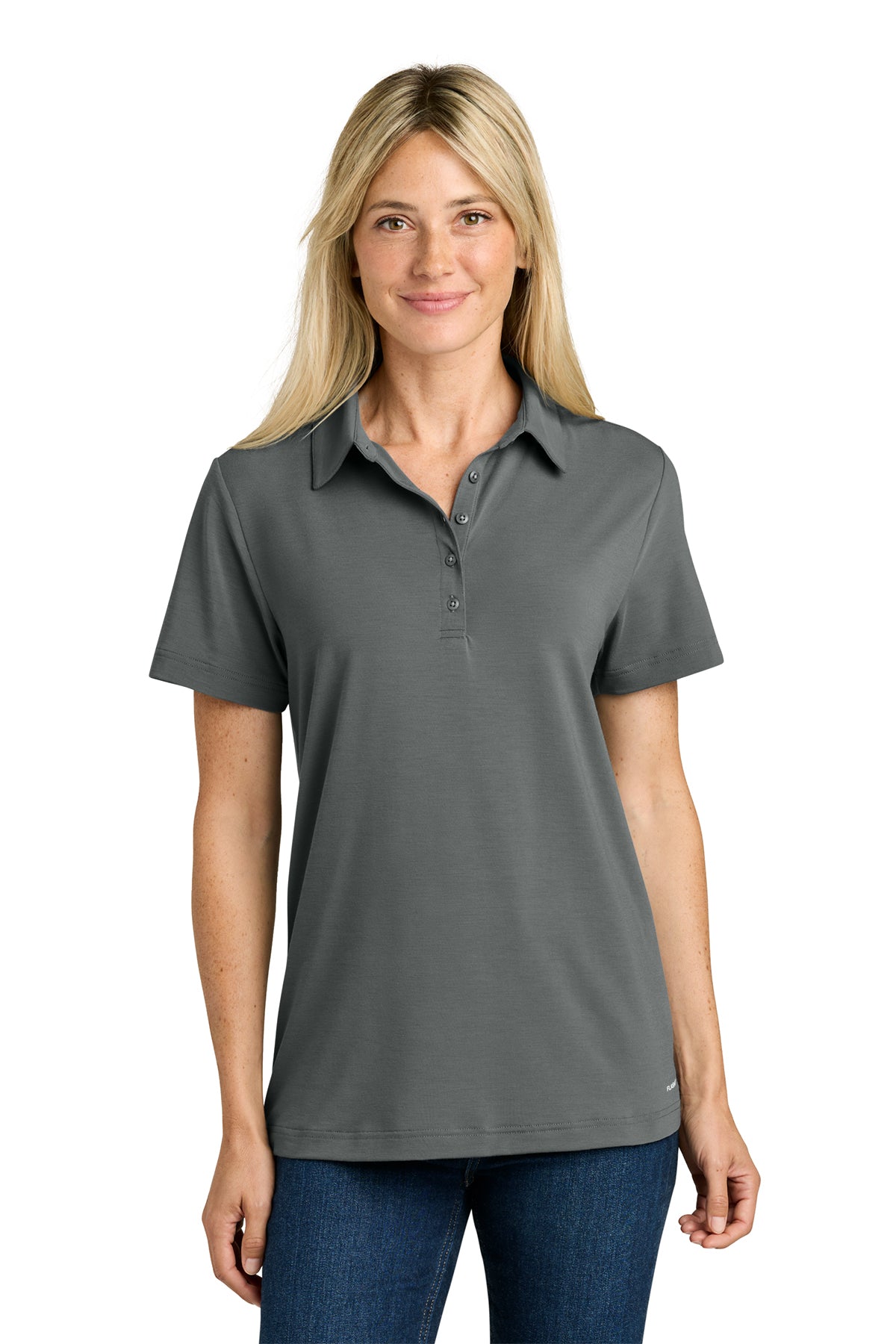 The North Face Women’s Canyon Crest Polo in Smoked Pearl Grey, style NF0A8GE1