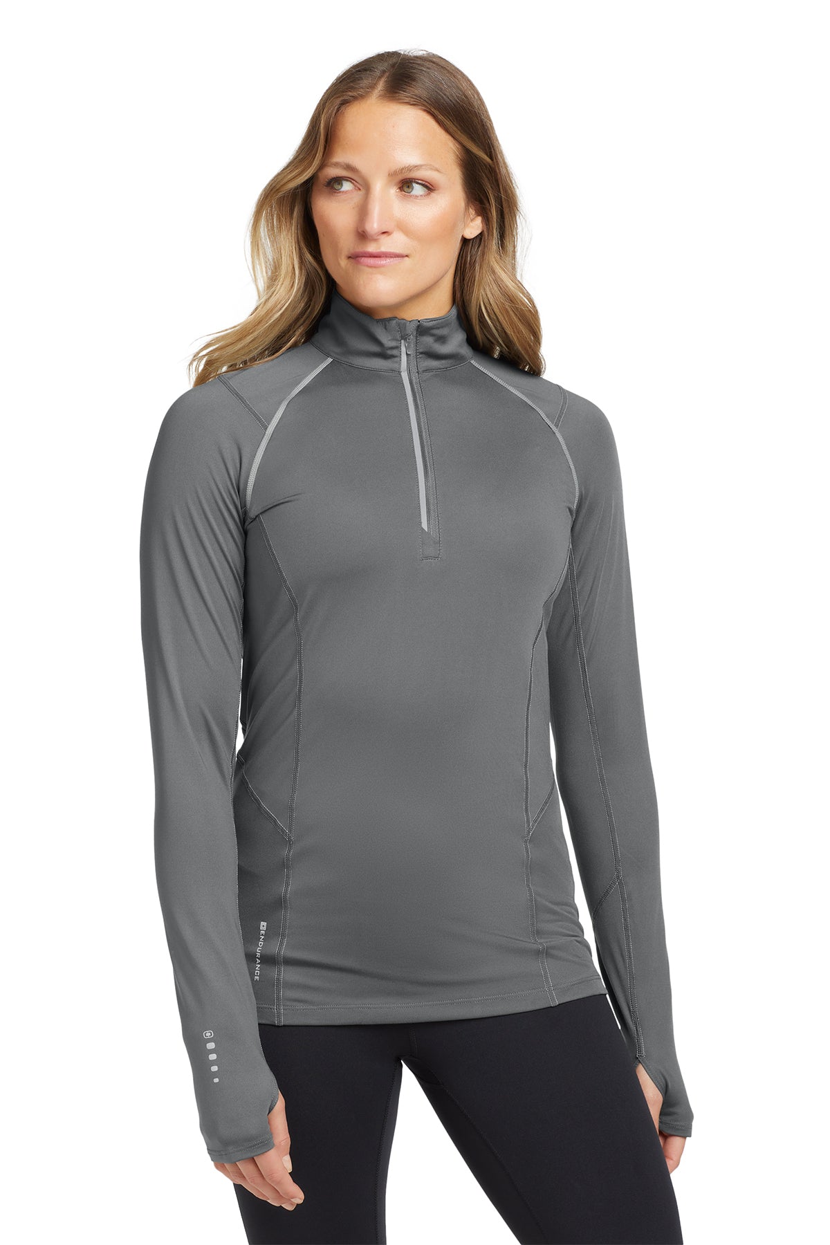 OGIO Women's Nexus 1/4-Zip Pullover in Gear Grey, style LOE335