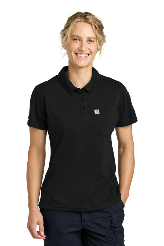 Carhartt® Women’s FLD & RSCU Polo in Black, style CTC12119