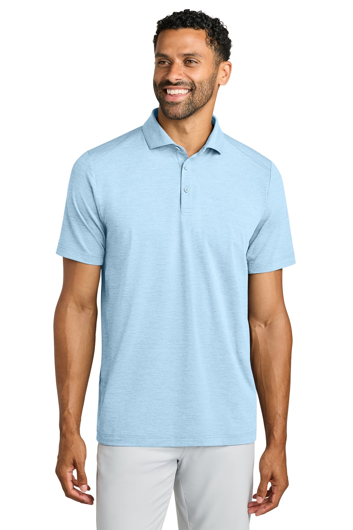 TravisMathew Onward Polo in Airy Blue Heather, style TMA42773