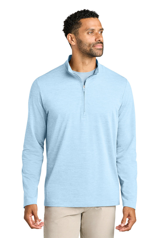 TravisMathew Onward 1/4-Zip in Airy Blue Heather, style TMA42775