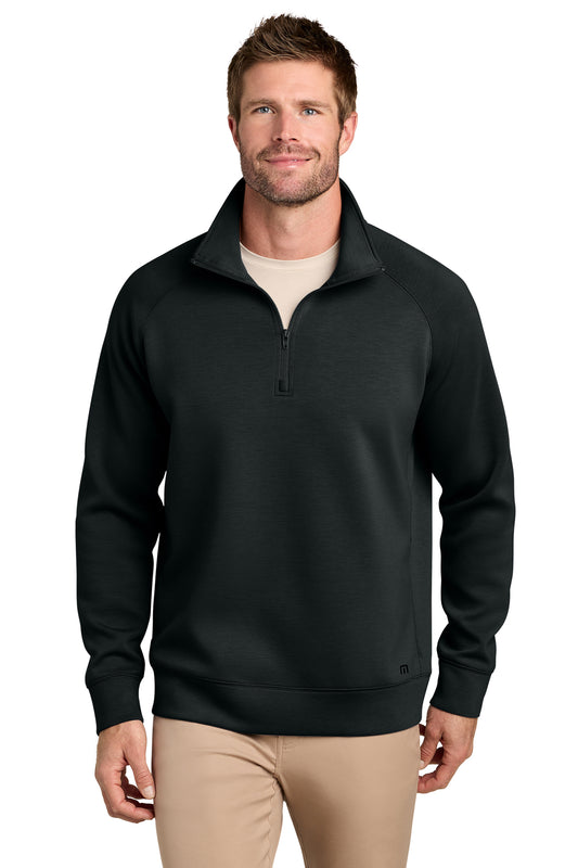 TravisMathew Momentum Shift 1/4-Zip in Black, style TMA42408