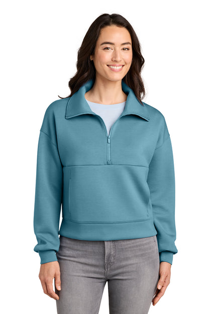 TravisMathew Women’s Momentum Shift 1/2-Zip in Copen Blue, style TMA42219