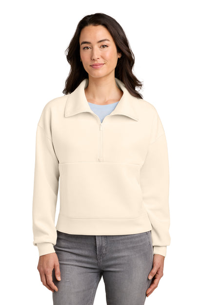 TravisMathew Women’s Momentum Shift 1/2-Zip in Eggnog, style TMA42219