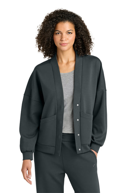 OGIO Women’s Transcend Cardigan in Tarmac Grey, style LOG862