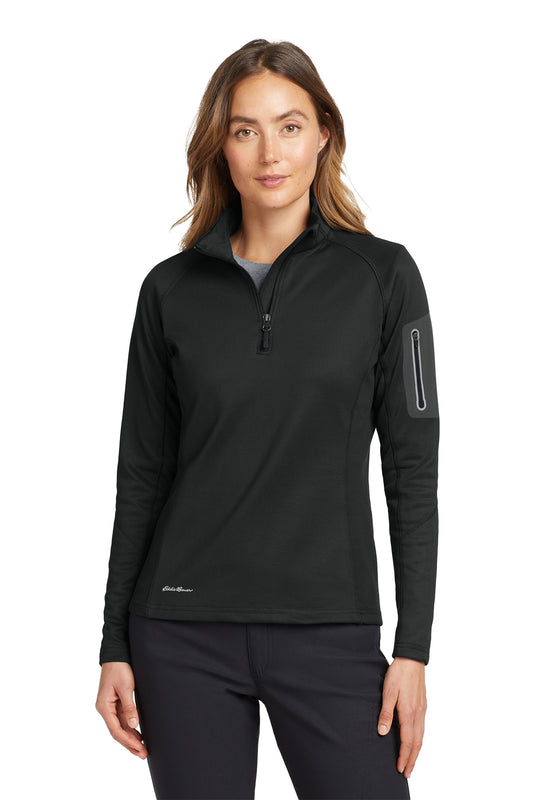 Eddie Bauer Women's 1/2-Zip Performance Fleece in Black, style EB235