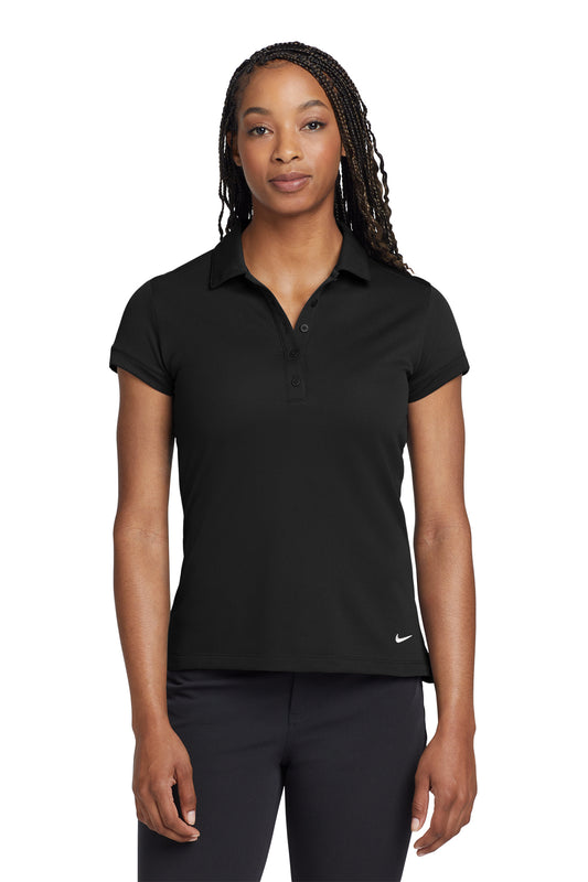 Nike Women's Dri-FIT Solid Icon Pique Modern Fit Polo in Black, style 746100