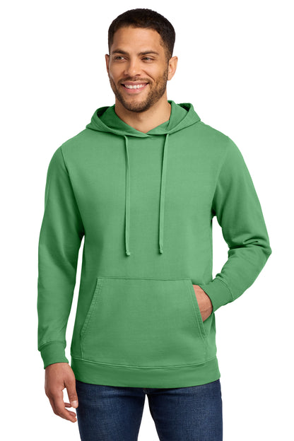 Port & Company Beach Wash Garment-Dyed Pullover Hooded Sweatshirt PC098H in Safari