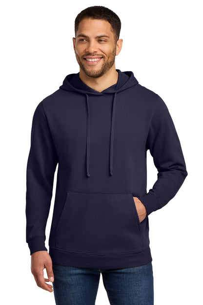 Port & Company Beach Wash Garment-Dyed Pullover Hooded Sweatshirt PC098H in True Navy
