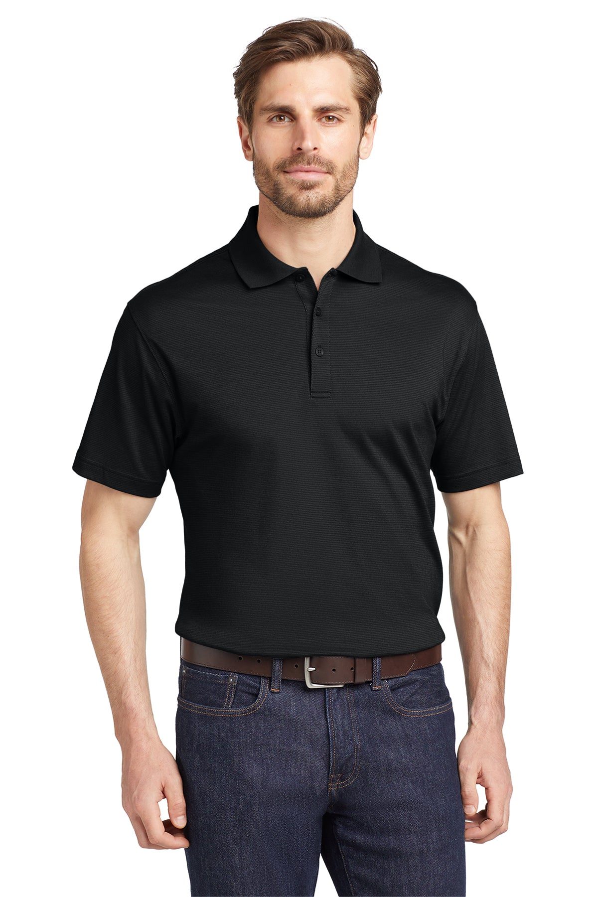 Eddie Bauer Performance Polo in Black, style EB102