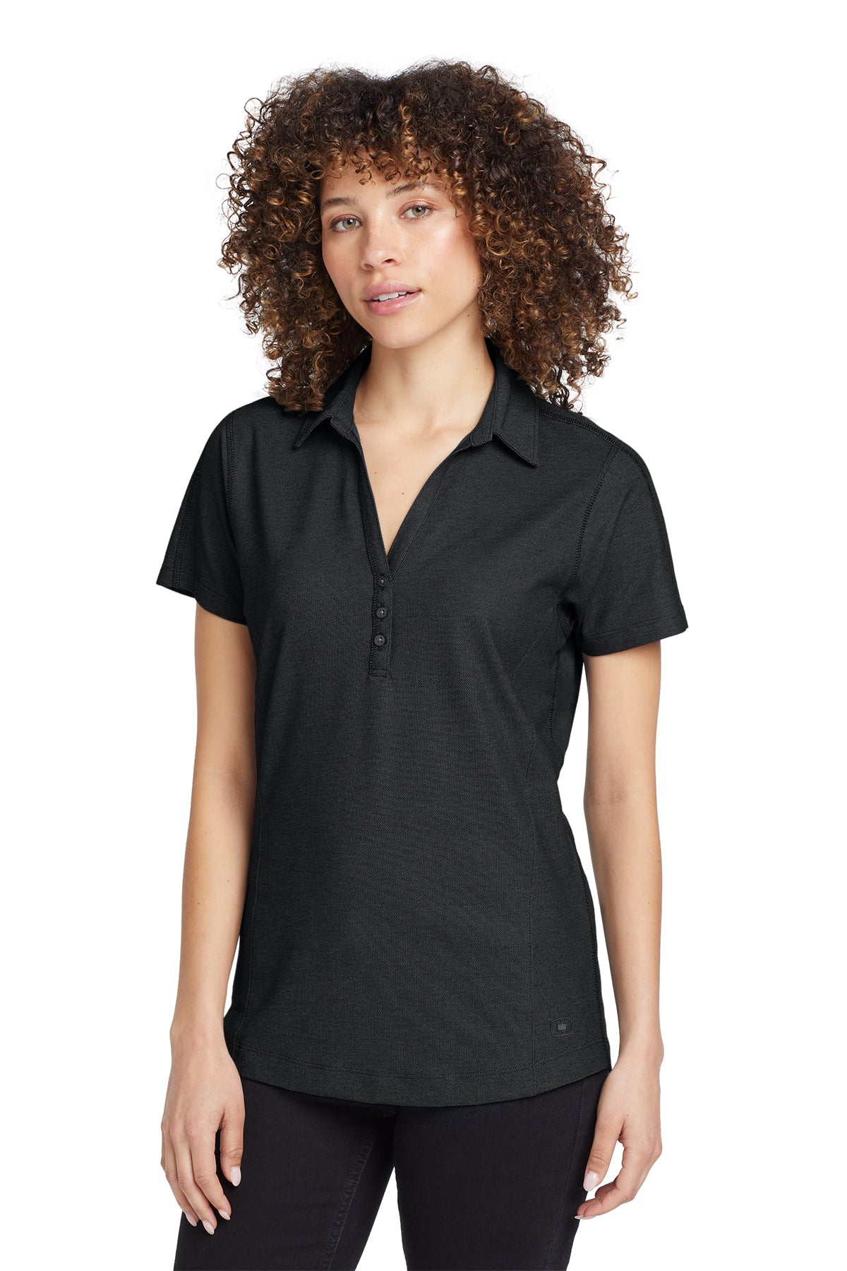 OGIO Women's Onyx Polo in Blacktop, style LOG126