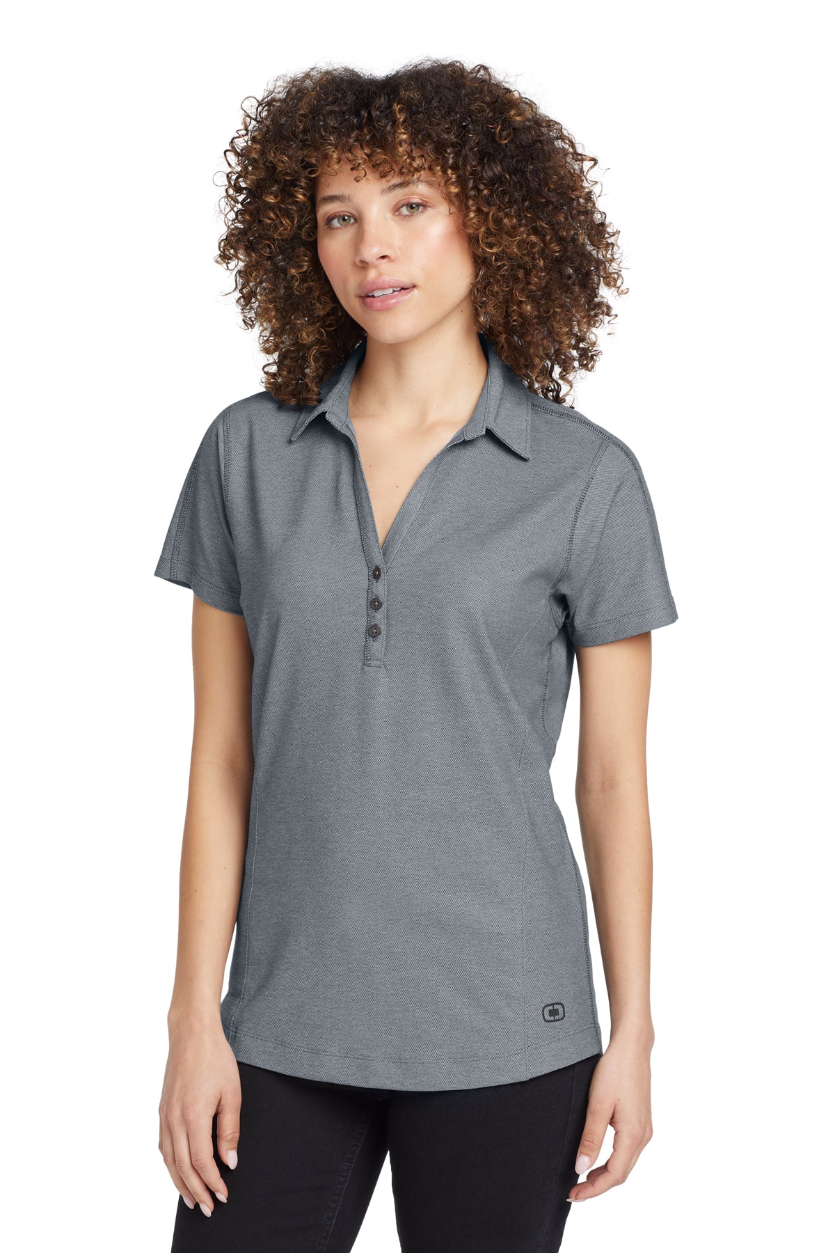 OGIO Women's Onyx Polo in Petrol Grey, style LOG126