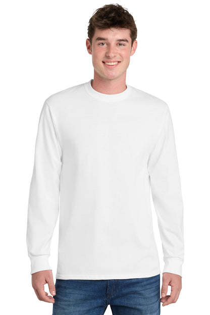 Port & Company Long Sleeve Essential Tee PC61LS in White