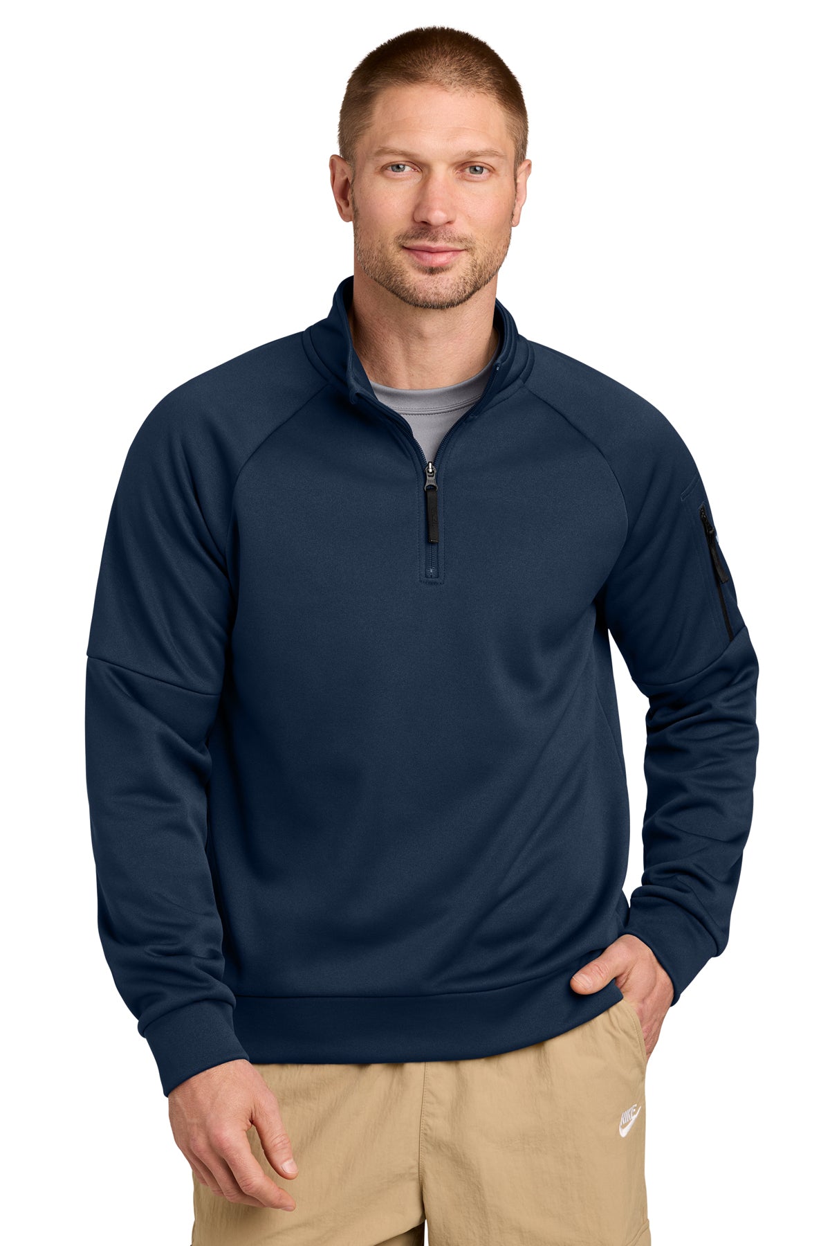 Nike Therma-FIT Pocket 1/4-Zip in Navy, style NKIO8125