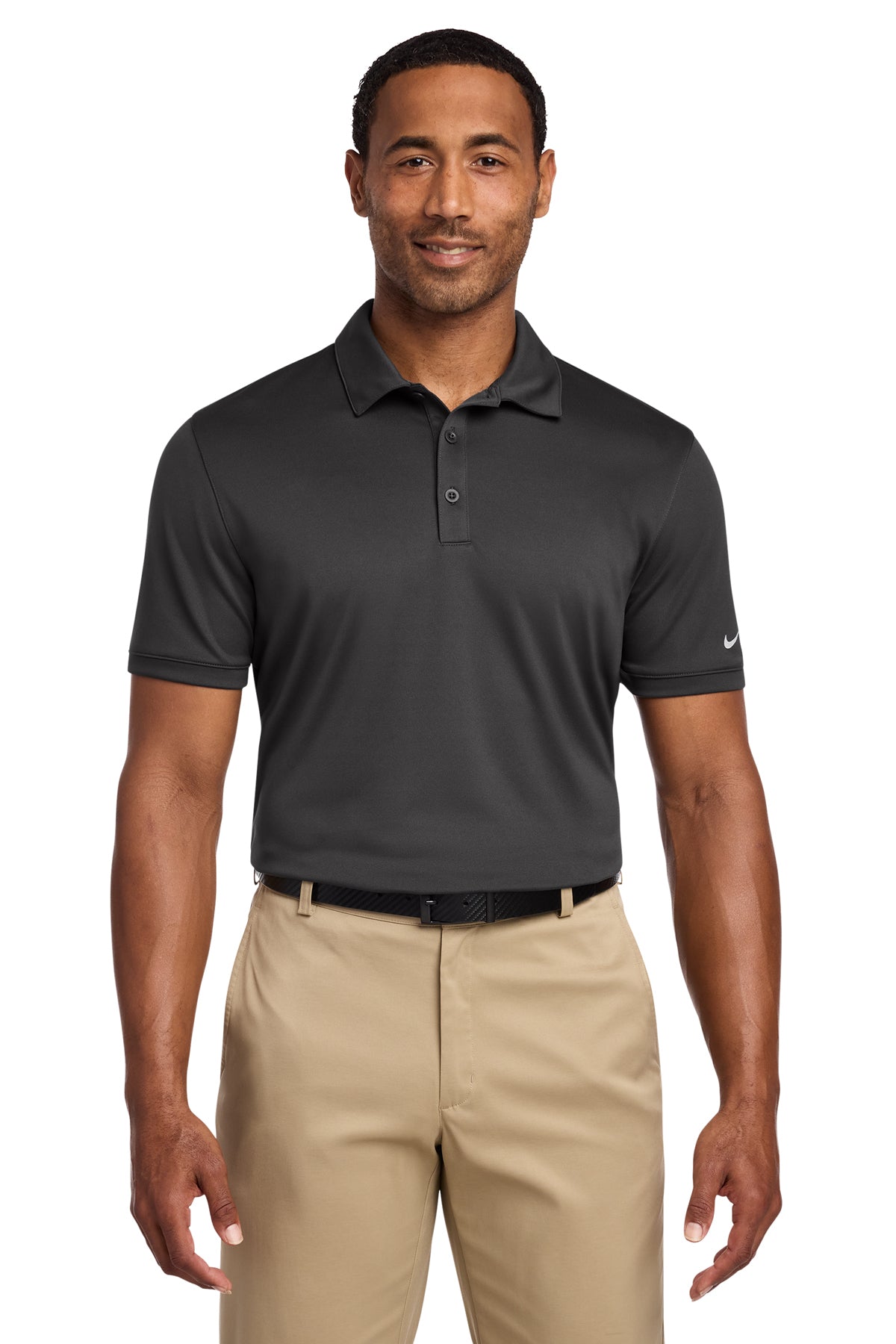 Nike Dri-FIT Players Modern Fit Polo in Anthracite, style 799802
