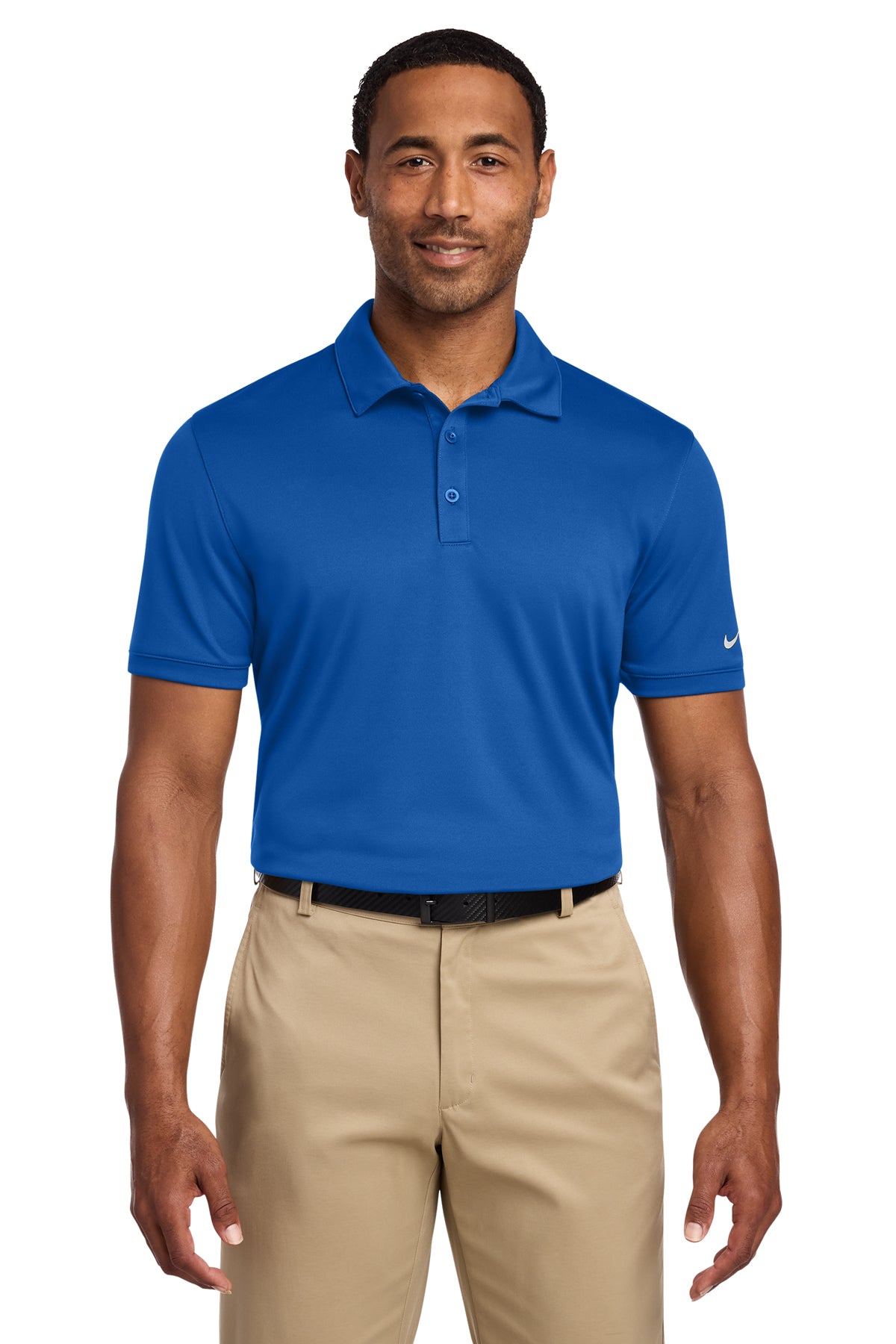 Nike Dri-FIT Players Modern Fit Polo in Gym Blue, style 799802