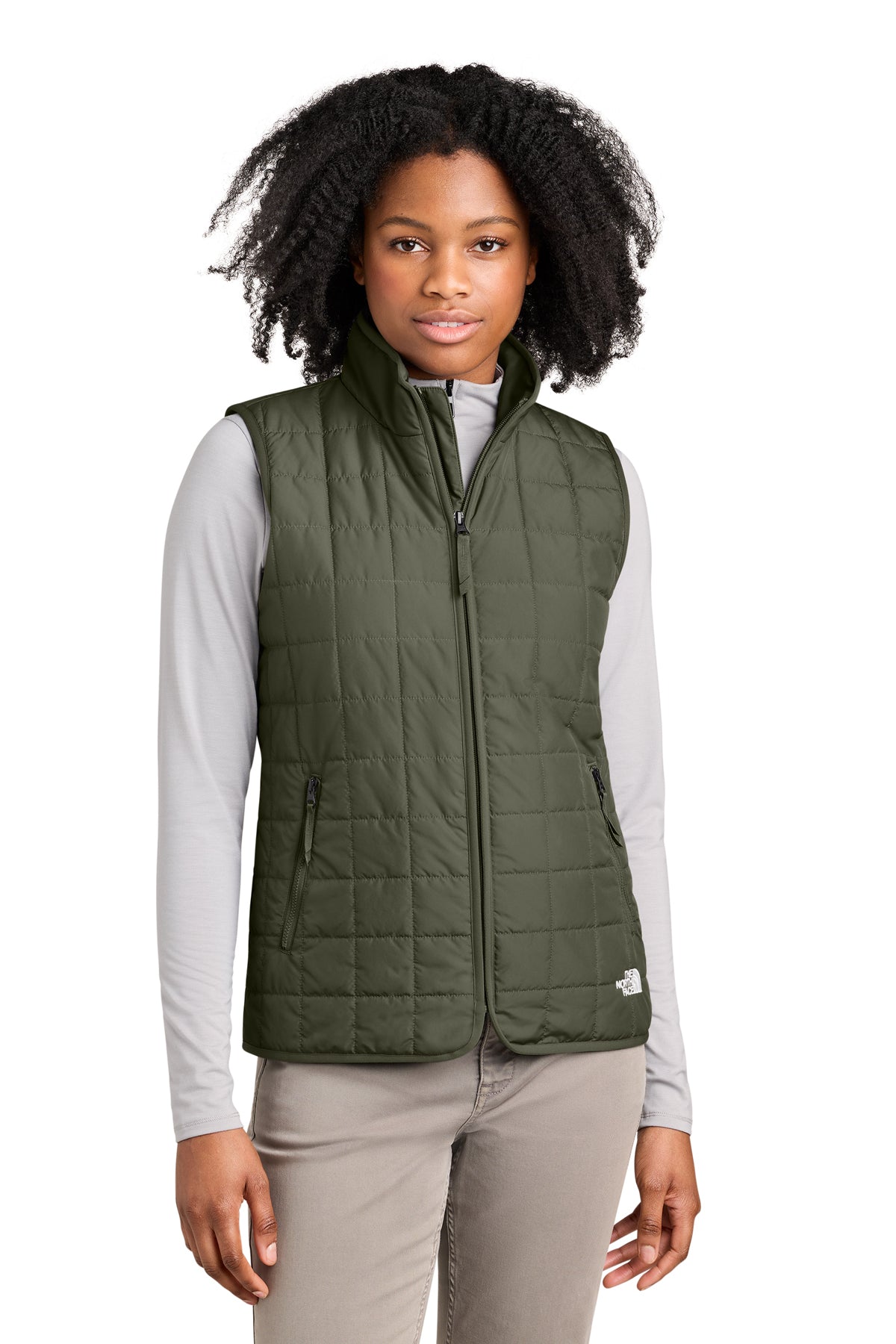 The North Face Women’s Iron Drift Quilted Vest in New Taupe Green, style NF0A8JF0