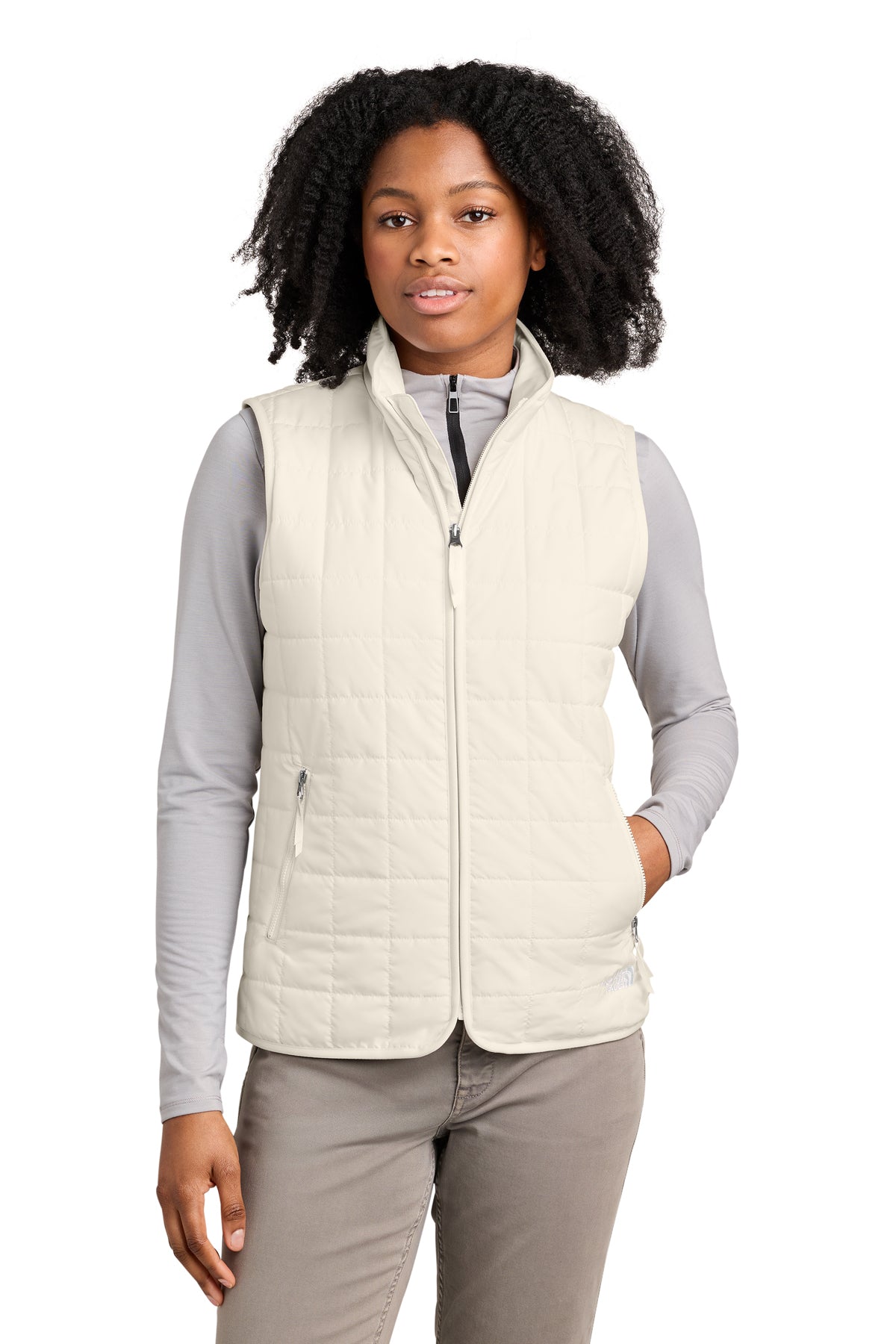 The North Face Women’s Iron Drift Quilted Vest in White Dune, style NF0A8JF0