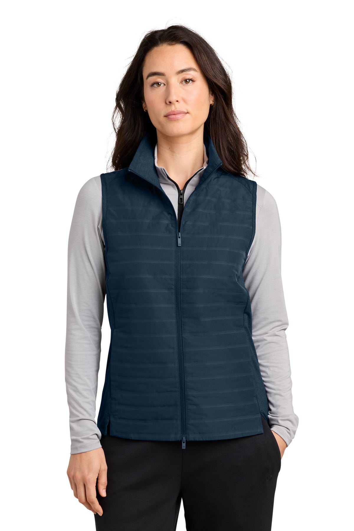 OGIO Women’s Driveline Hybrid Vest in River Blue Navy, style LOG761