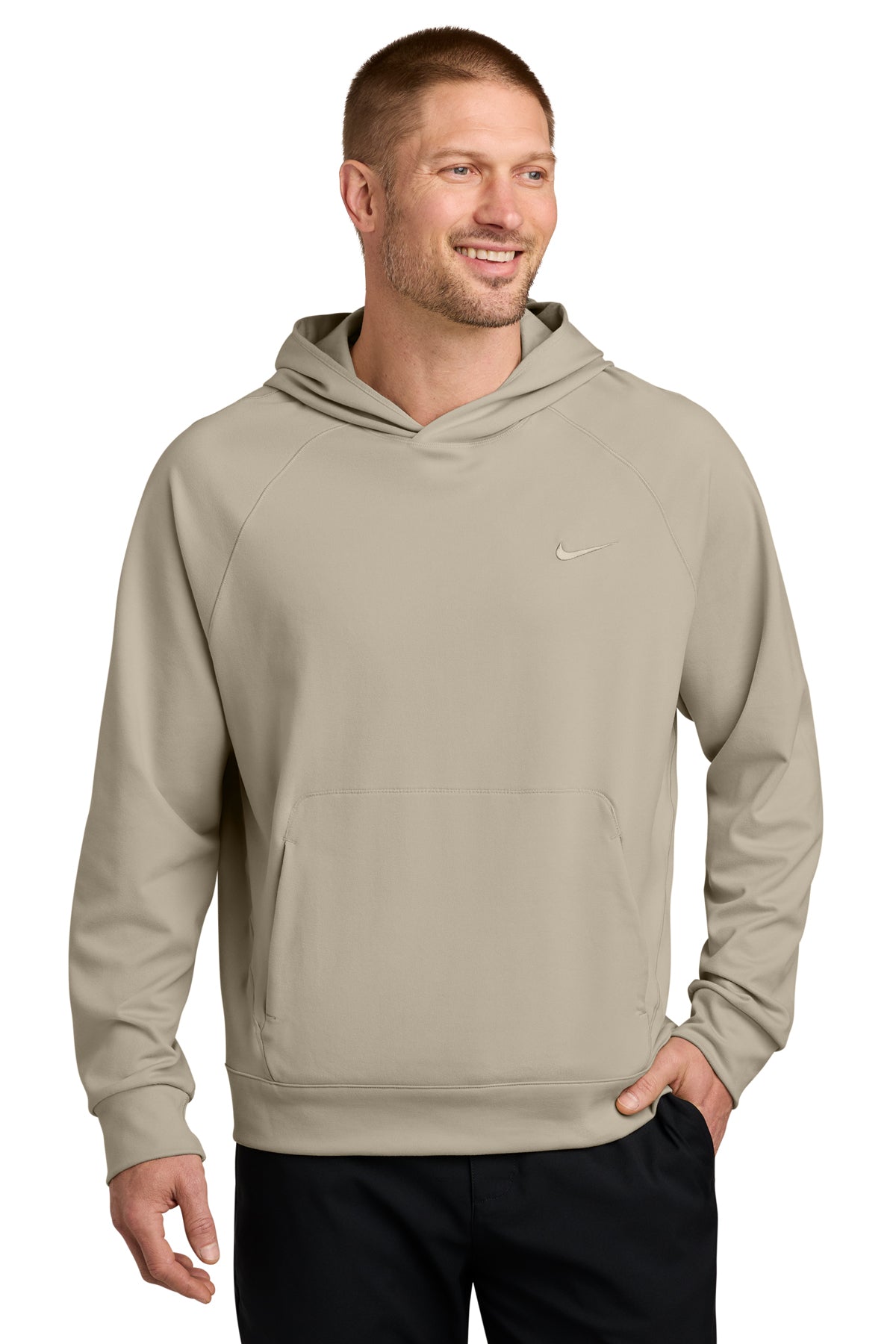 Nike Dri-Fit Primary Hoodie in Desert Khaki, style NKIO8126