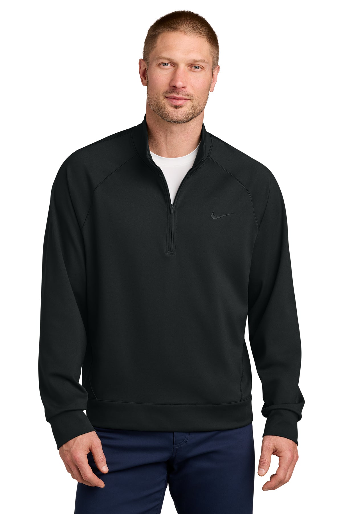 Nike Dri-FIT Primary 1/4-Zip in Black, style NKIO8128