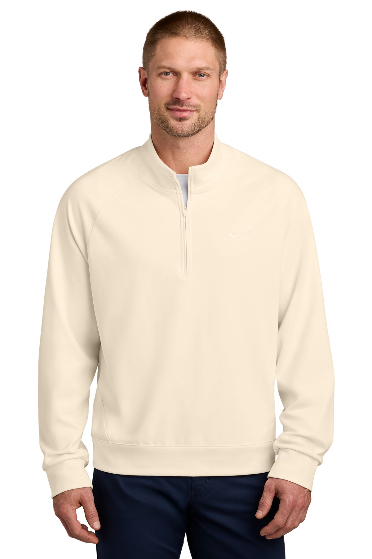 Nike Dri-FIT Primary 1/4-Zip in Pale Ivory, style NKIO8128